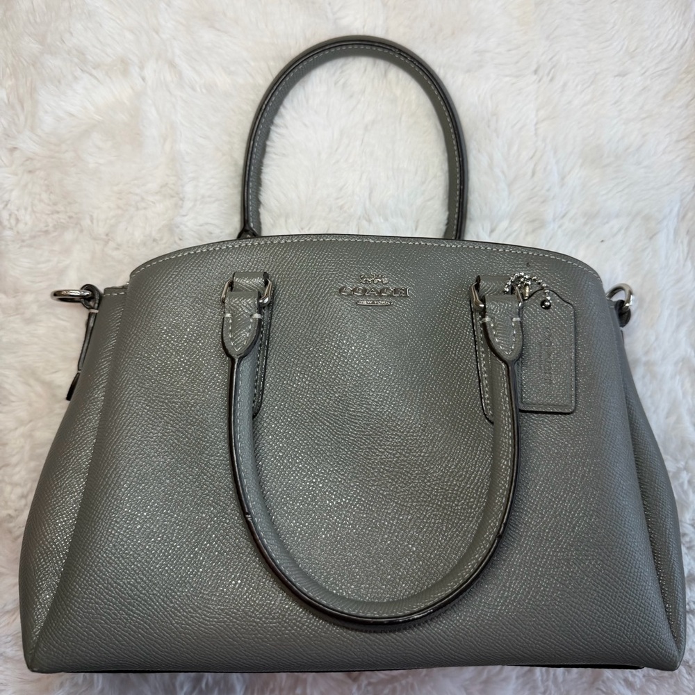 Coach Gray Leather Mini Sage Carryall